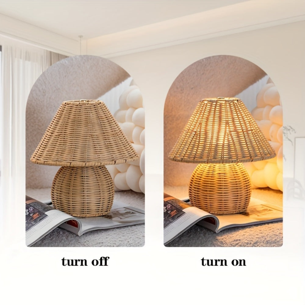 Skanto | Noya Rattan Bordlampe Hjem Dekor