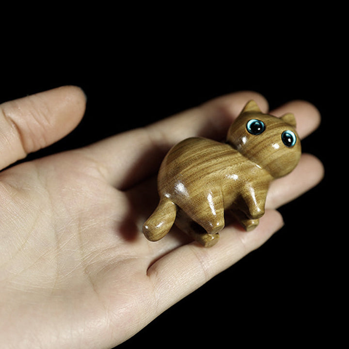 Skanto | Sandalwood håndlaget tre katt