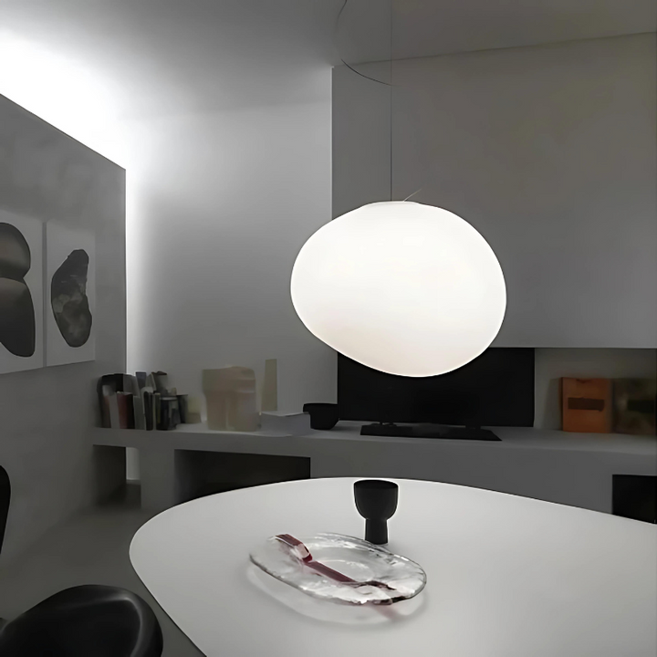Skanto | GloStone | Elegant Glass Pebble Pendant Light
