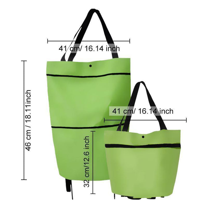 Skanto | 2 I 1 Sammenleggbar Handlekurv Tote Bag