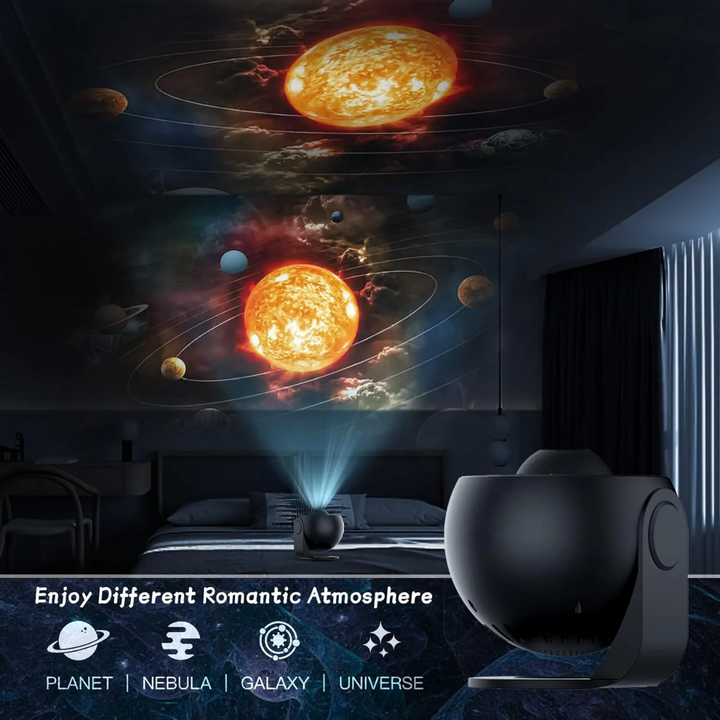 Skanto | Galaxy Projektor med 360° Rotasjon - Fantastisk Rom-Bred Natthimmel Utsikt