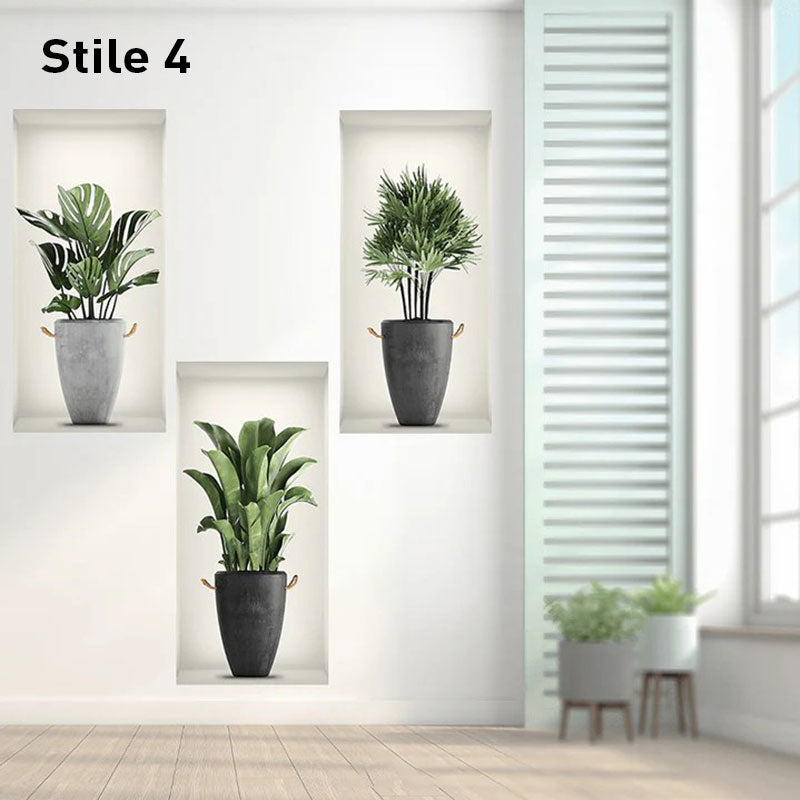 Skanto | Selvklebende 3D Plante Veggklistremerker