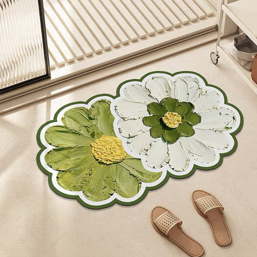 Blomstrete Baderomsgulvmatte | Skanto