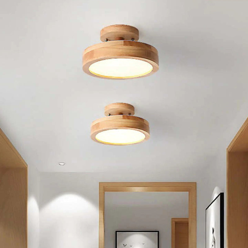 Moderne LED taklampe laget av tre – Quinn taklampe for stue, gang, soverom og spisestue | Skanto