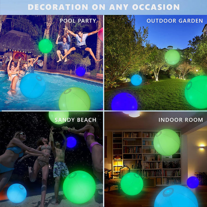 Skanto | LED Lys 16 Farger Lysende Strandball