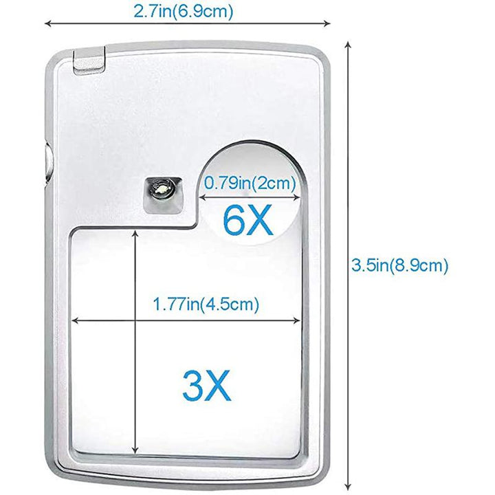 Skanto | LED Korttype Forstørrelsesglass for Lesing