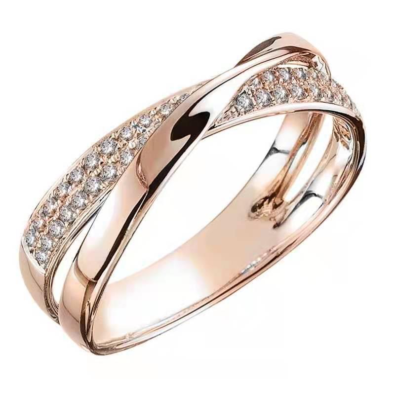 Skanto | X Form Krysset Ring for Kvinner