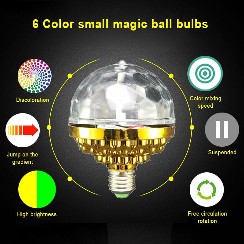 LED Disco Ball Fargerik Roterende Lyspære | Skanto