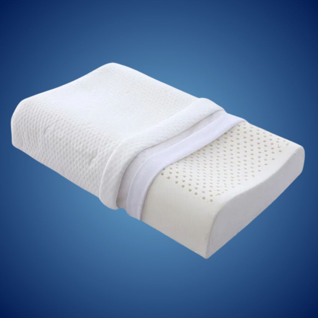 EcoNeck Comfort | 100% Naturlatex Ortopediskpute - for Nakke Smerte - Komfortabel og Støttende Pute - Bedre Søvn - Velvære Skanto
