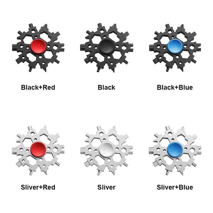 Skanto | Snøfnugg Multifunksjonell Fingertipp Gyroskop Skiftenøkkel Verktøy Leke