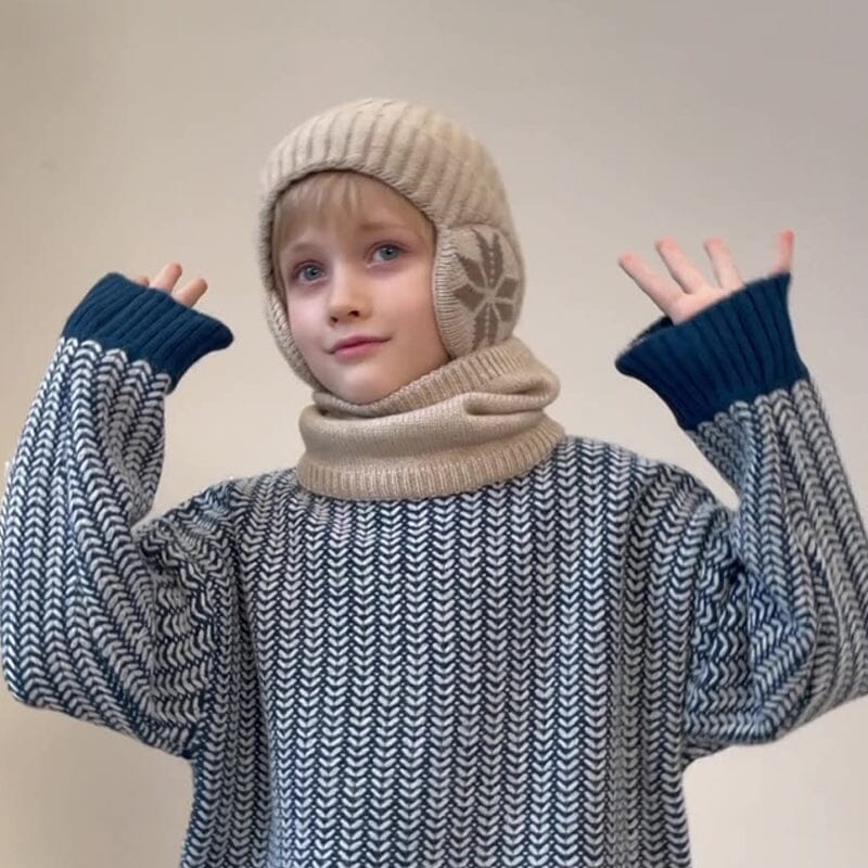 Skanto | Vinter Beanie Hatt Skjerf Sett Varme Strikket Hatt