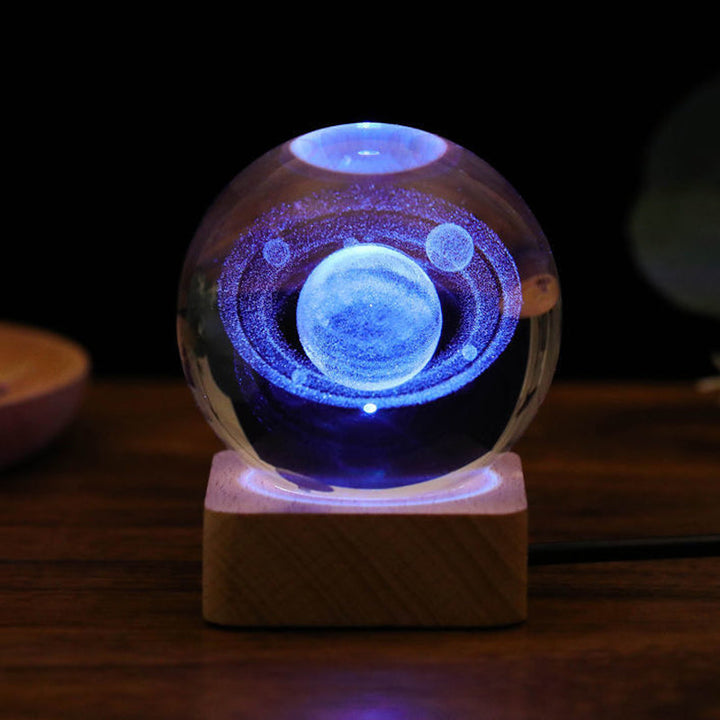 3D Galaxy Krystallkule Nattlys Dekorlampe | Skanto