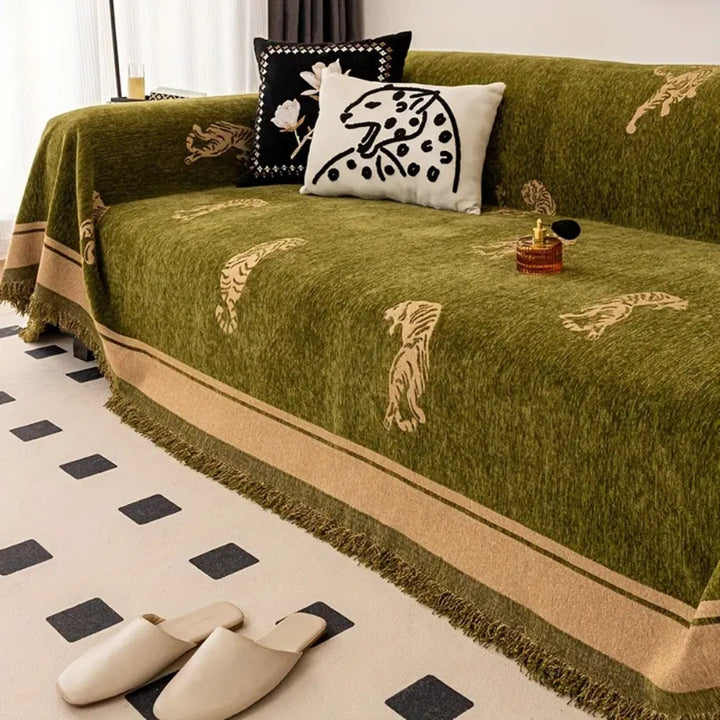 Skanto | Safari Tiger Chenille Sofa Cover