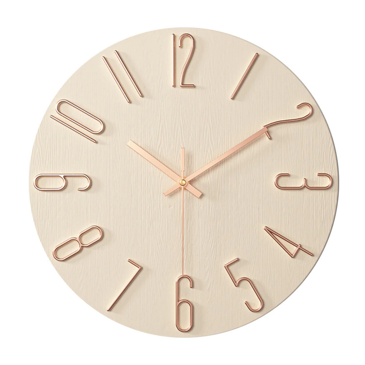 Moderne schwarze Wanduhr | 30 cm, geräuschloses, minimalistisk design