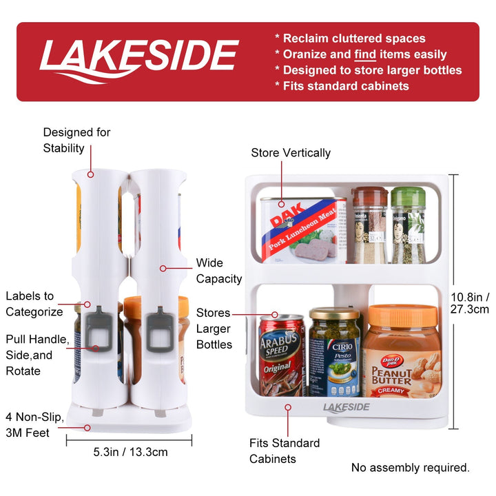 Skanto | LAKESIDE™ Roterende krydderhyllerorganisator