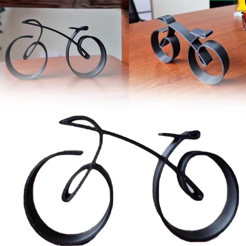 Skanto | Velaro Sykkel Skulptur | Minimalistisk Trådramme Design | Jern Svart | Gaveide for Sykkelentusiaster