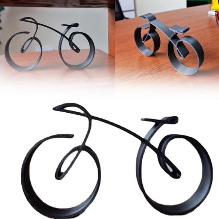 Skanto | Velaro Sykkel Skulptur | Minimalistisk Trådramme Design | Jern Svart | Gaveide for Sykkelentusiaster