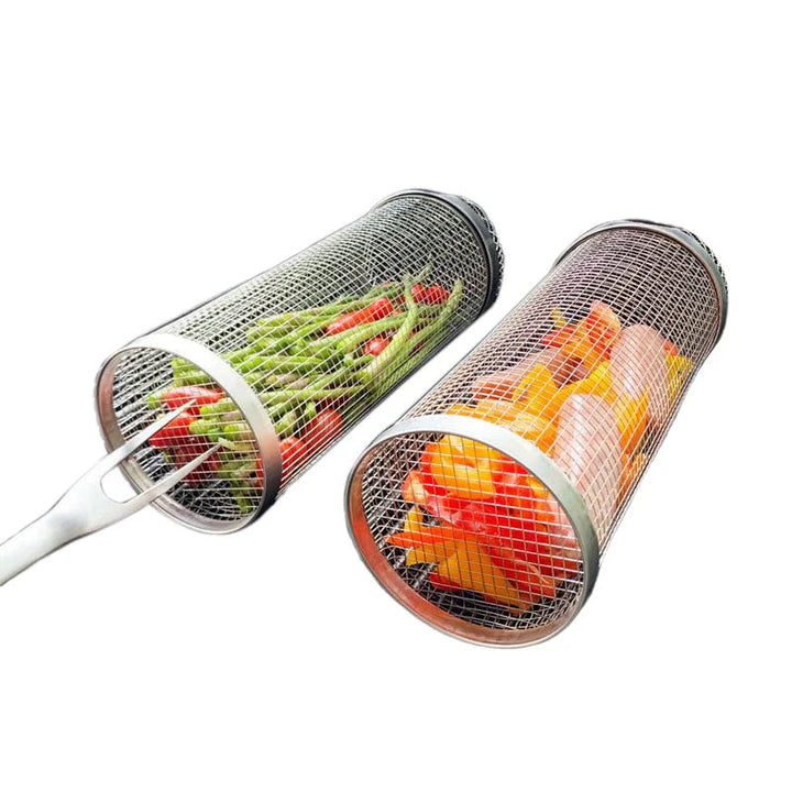 Skanto | Rullende rustfritt stål grillkurv BBQ