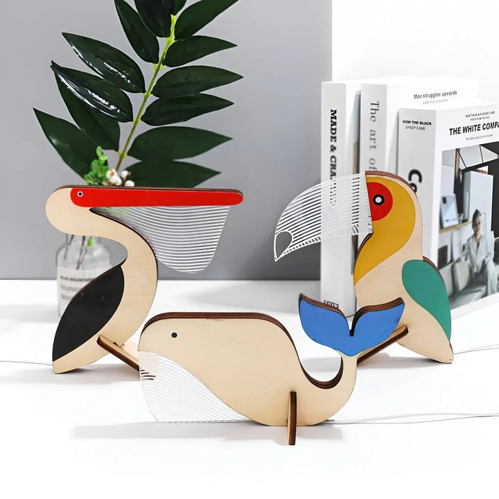 Skanto | Dyrefigur Bordlampe Laget av Tre