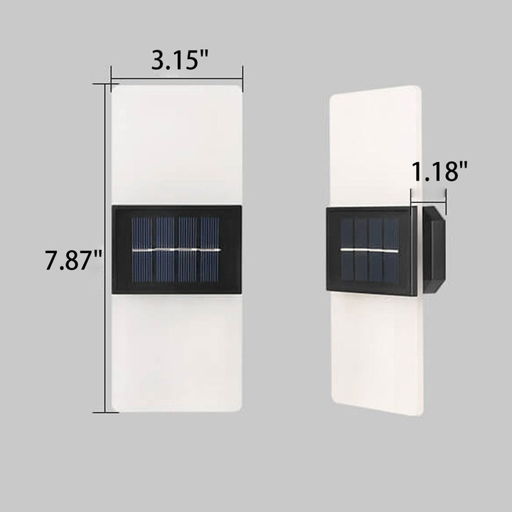 Skanto | LumaZen Solar-Drevet LED Vegglampe | Værbestandig | Solcelledrevet Utendørsbelysning | Hage- og Terrasseinnredning