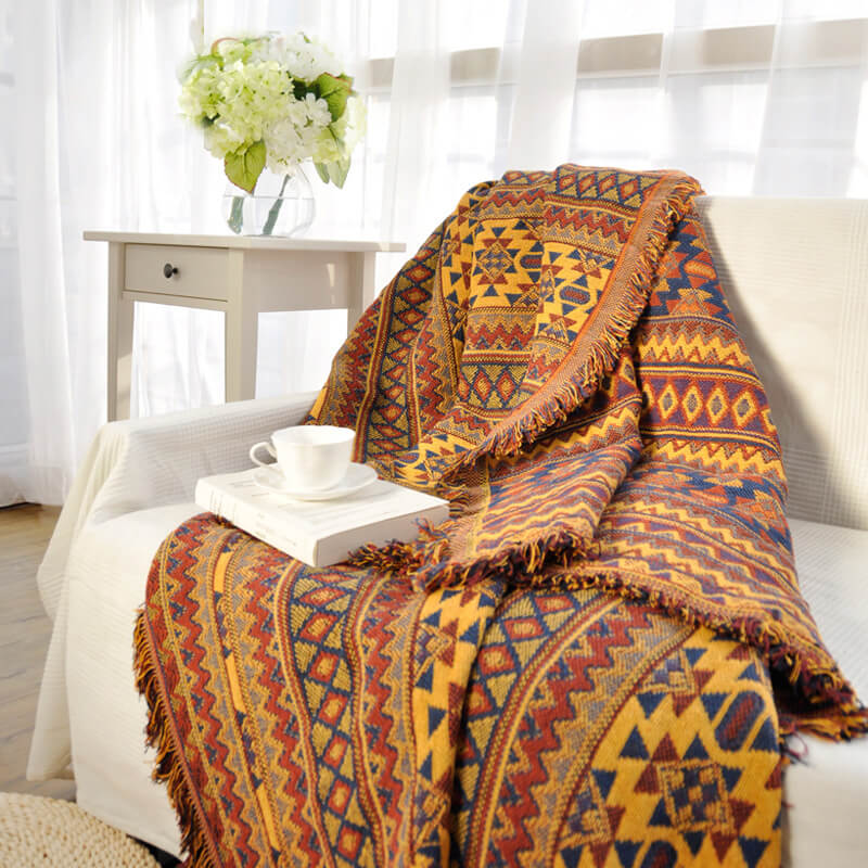 Bohemske strikkede kaster for sofasmykke | Skanto