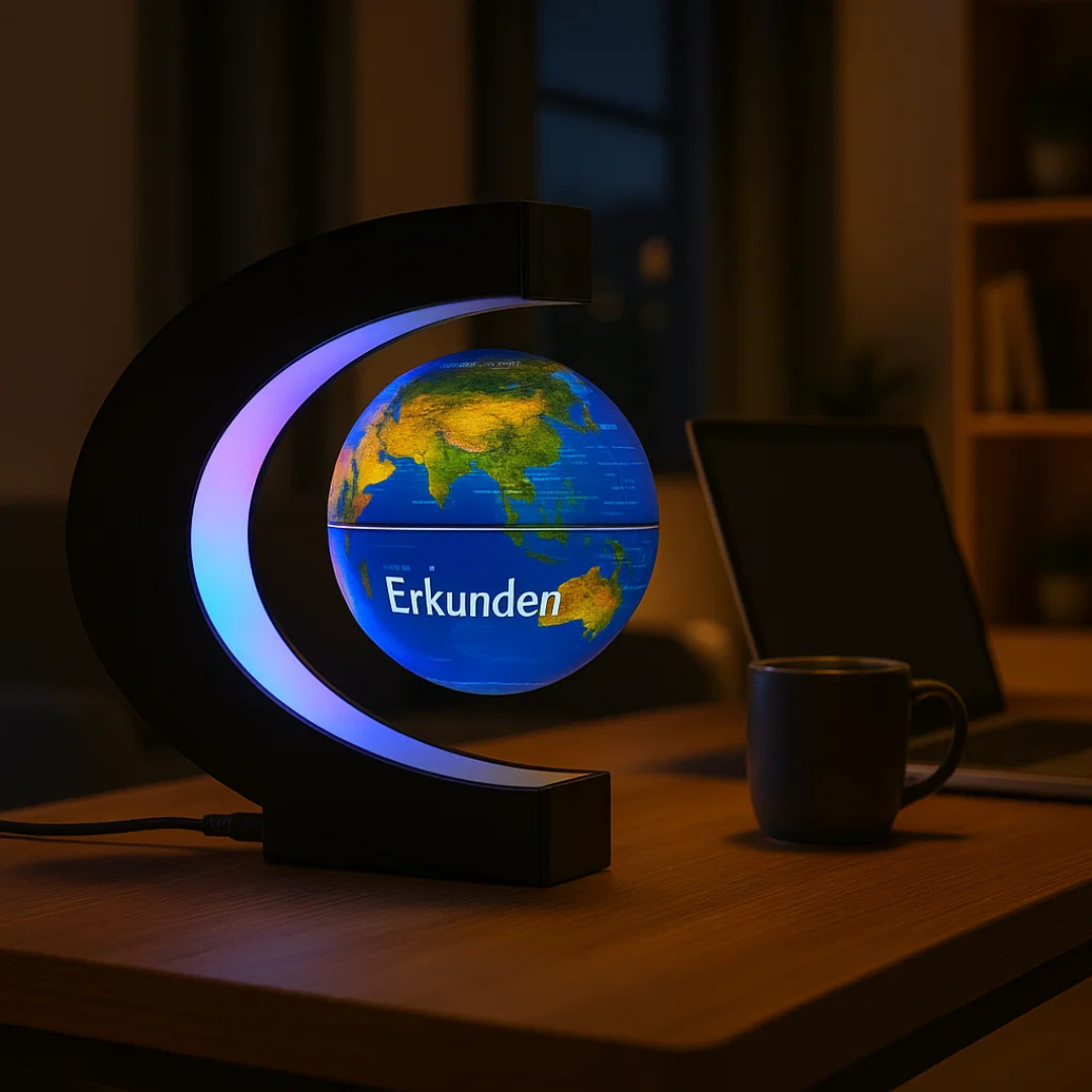Skanto | AstroGlobe LED Verdens Globe – Flytende Globe Lampe med Magnetisk Oppheng