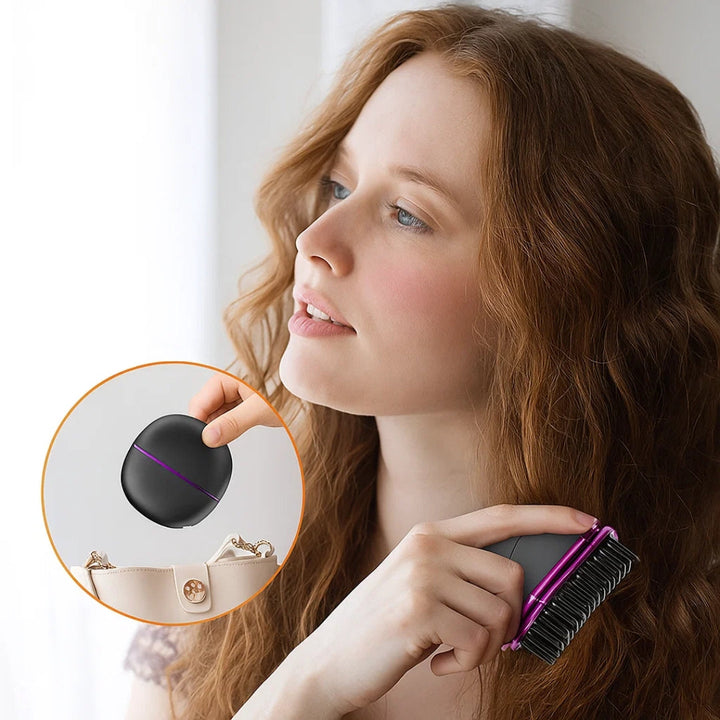 Rask oppvarming – Mini kamdesign – Frizz-fri finish – Rask oppfriskning for reise og daglig bruk Skanto