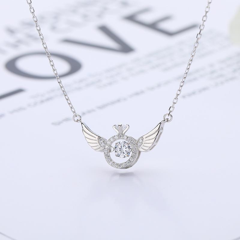 Skanto | Engelving Rhinestone Halskjede