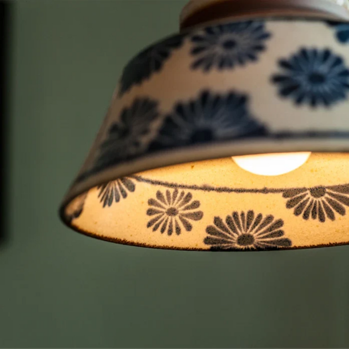 Skanto | Retro japansk pendellampe laget av keramikk