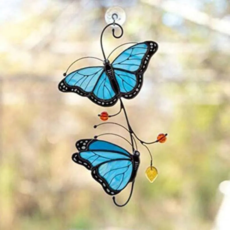 Flekkete Monarch Butterfly Glass Window Decor | Skanto