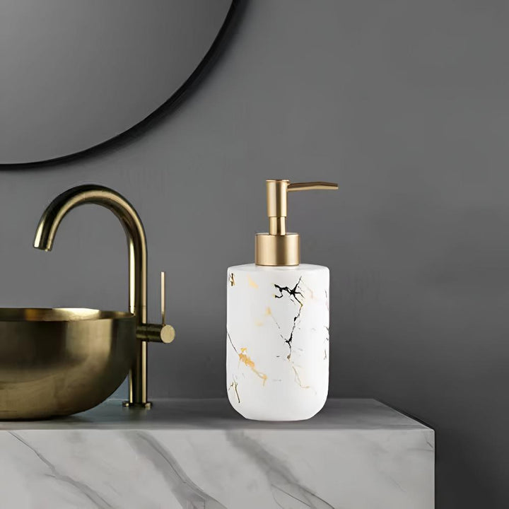 Gyllen marmor Luxus-Spender