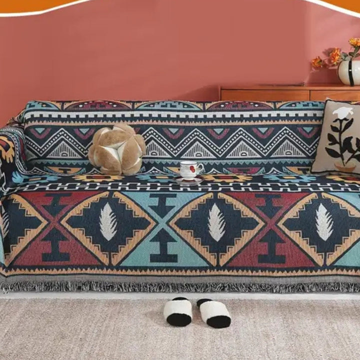 Skanto | Aztec Geometrisk Mønster Sofa Dekken