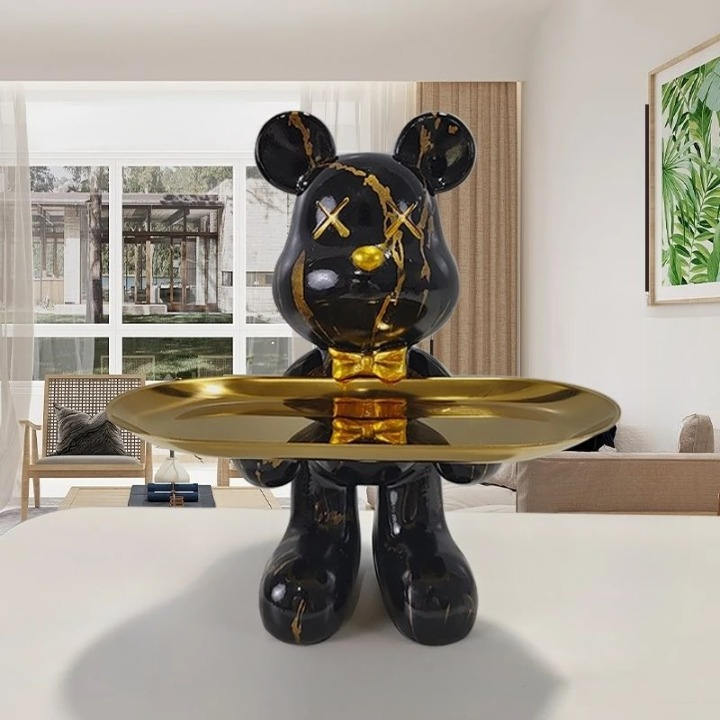 Skanto | BearCraft - Bamse statue med brett