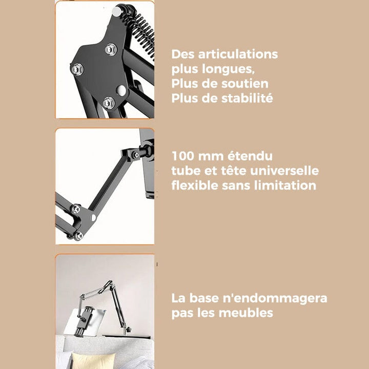Skjult, uttrekkbar bordtablett- og mobilholder | Skanto