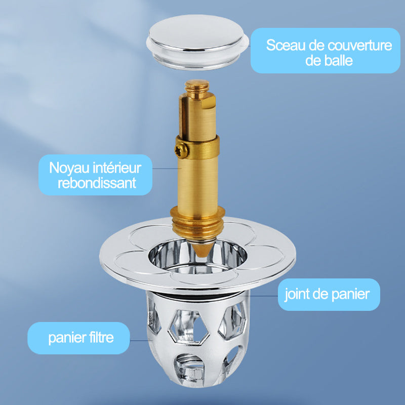 Universell vannhodet dreneringsplugg for vask | Skanto