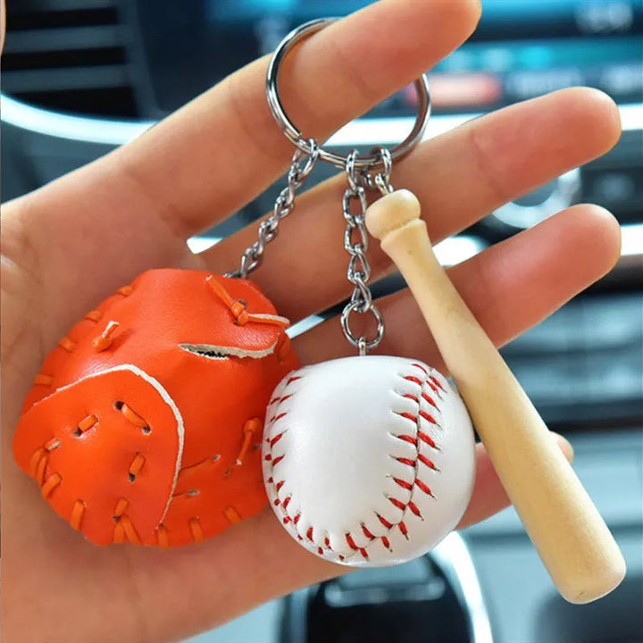 Skanto | Mini Baseballhanske Sett Charm Nøkkelring