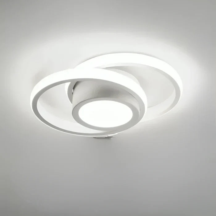 Moderne LED Taklampe med Dobbelt Ringdesign - Twilight Rings | Skanto