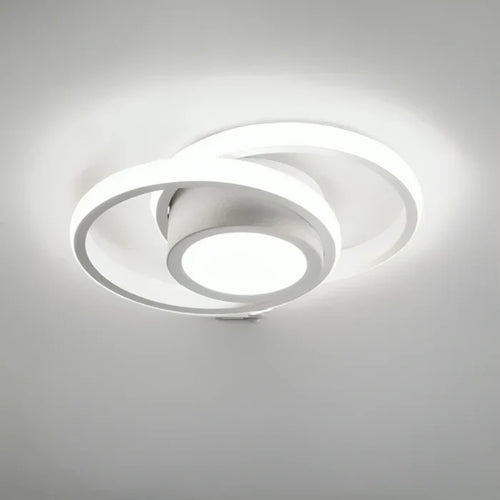Moderne LED Taklampe med Dobbelt Ringdesign - Twilight Rings | Skanto
