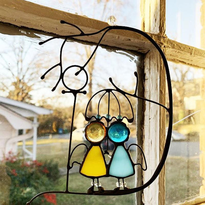Farget Glass Hengende Sol Fangst Kunst Dekorasjon Gave | Skanto