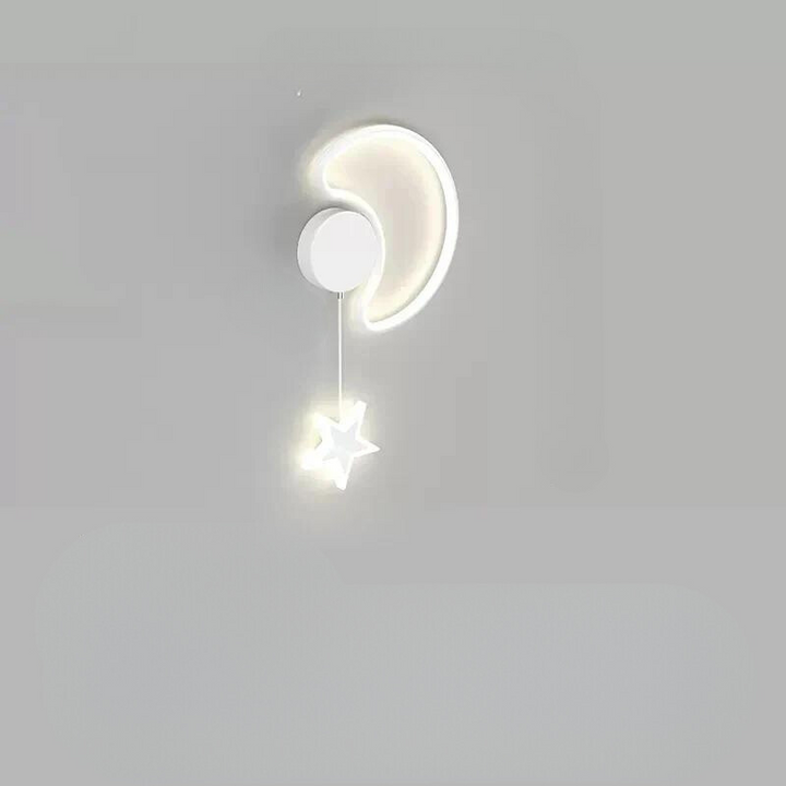 LumiDroom - Magisk Vegglampe med Stjerner og Måne Skanto