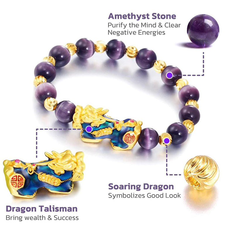 Skanto | FengShui Pi Xiu Amethystarmbånd