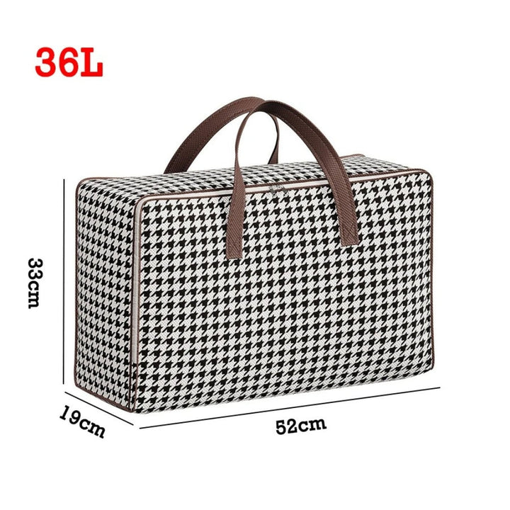 Skanto | Slitesterk stor kapasitet houndstooth lagringskoffert