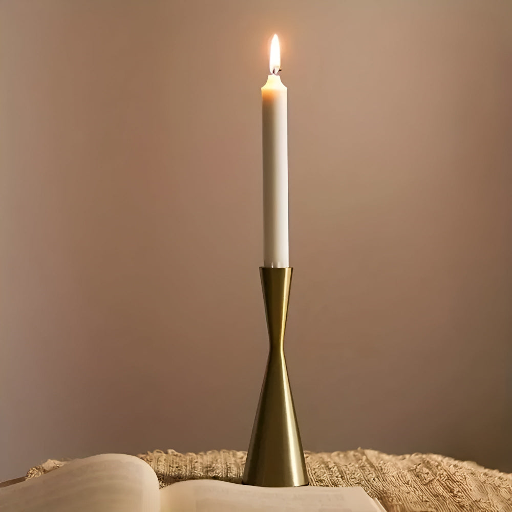 Eleganter nordischer Kerzenständer aus Messing für die Taille | 3-teiliges Sett