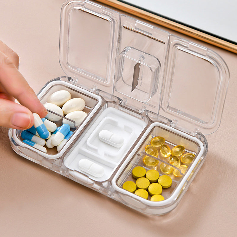 Rektangulær Pill Case Organizer Beholder | Skanto