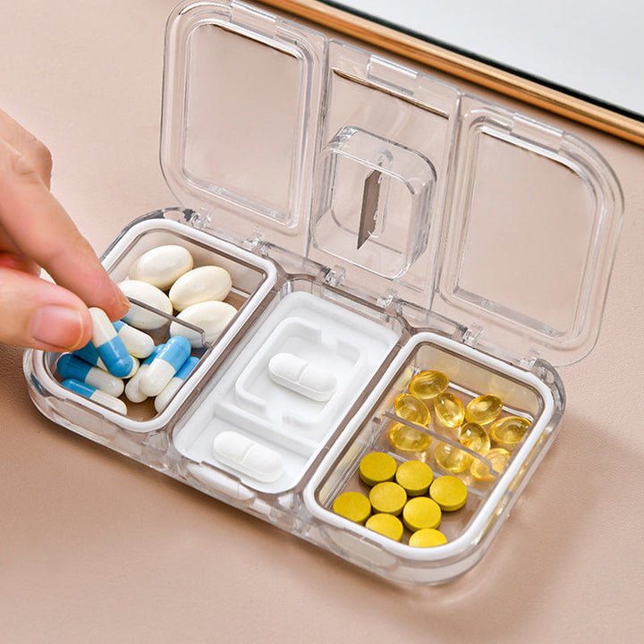 Rektangulær Pill Case Organizer Beholder | Skanto