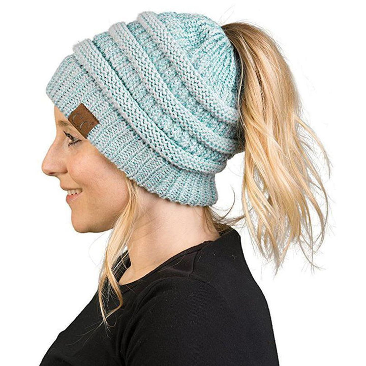Knit hestehale lue | Skanto