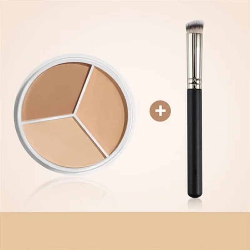 Skanto | Tri-Farge Concealer Palette for Akne Flekkene og Mørke Sirkler