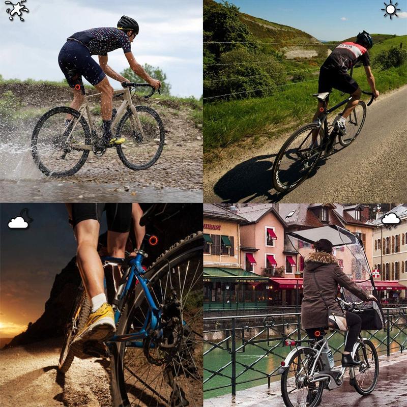 VeloSafe Slim – USB-oppladbart intelligent sykkel baklys med bremsesensor | Skanto