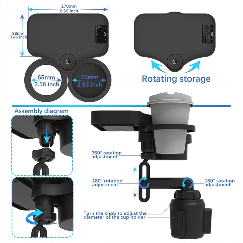 Skanto | 4 i 1 koppholder forlengelsesadapter
