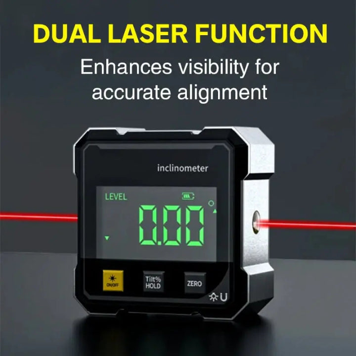 Precision Vinkelmåler AnglePro – Magnetisk Digital Laser Nivå | Skanto